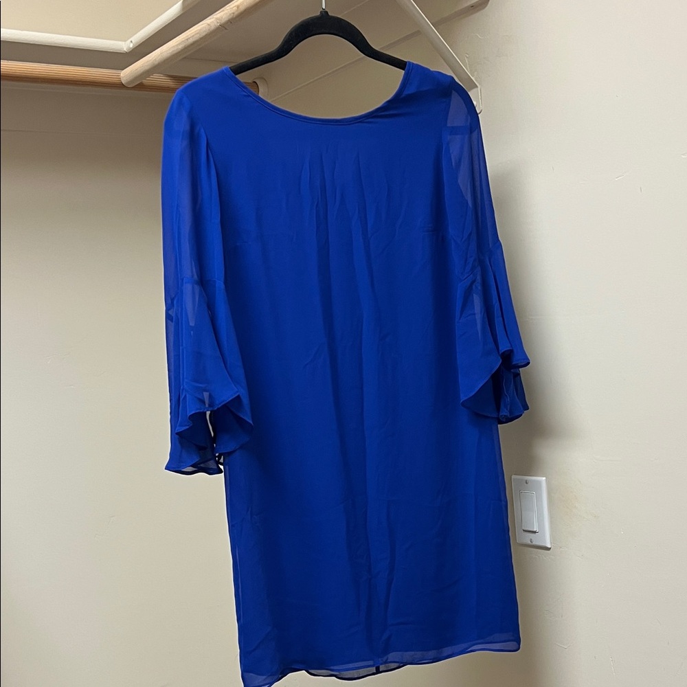 INC International Concepts Royal Blue Long Sleeve Dress